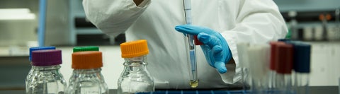 Student working in a lab