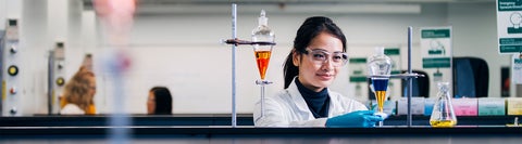 Students working in a lab