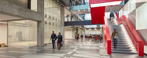 The ground floor of Engineering 7 building.