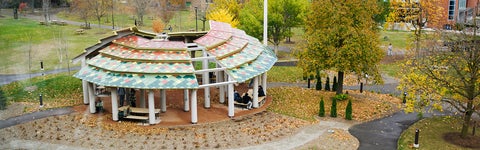 Indigenous outdoor gathering space on Waterloo's main campus