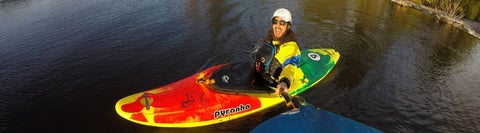 Student kayaking