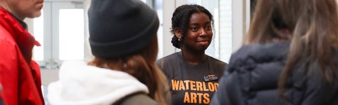 students talking in a group