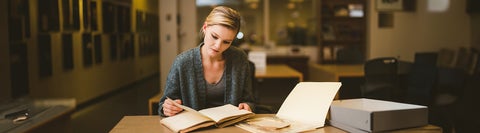 girl reading books