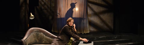 A Theatre and Performance student performs on stage