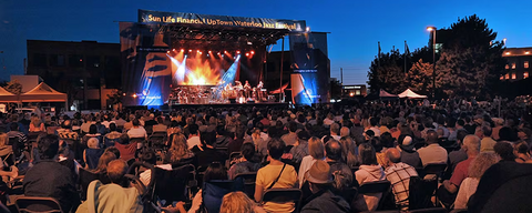 A concert event at Waterloo Town Square.