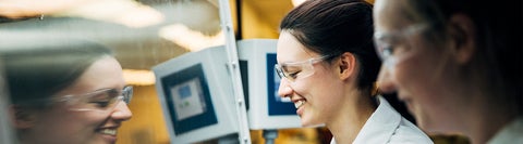 Students working in a lab