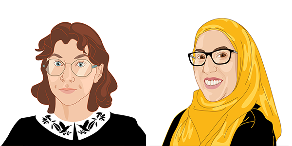 Two avatars of women