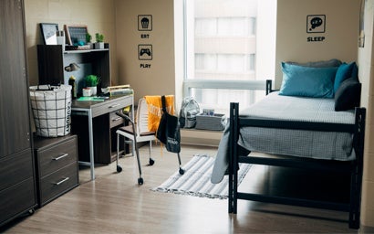 A sample Waterloo residence room.