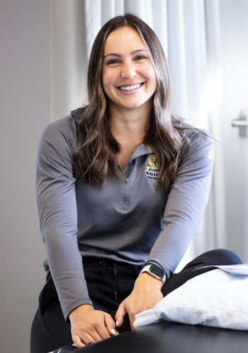 Courtney smiling