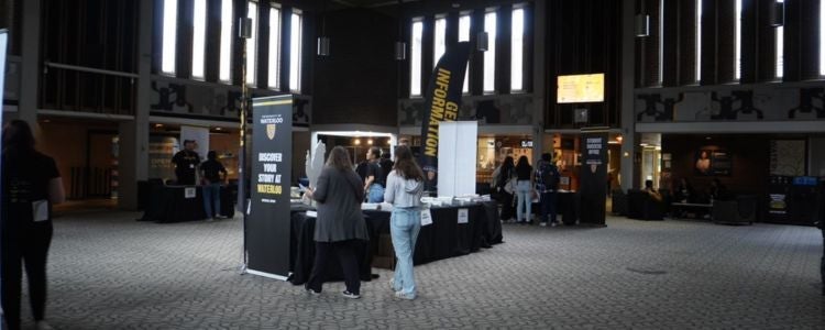 General information booth at fall open house.