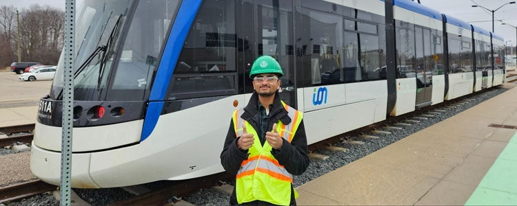 Hafeez standing infront of the ION