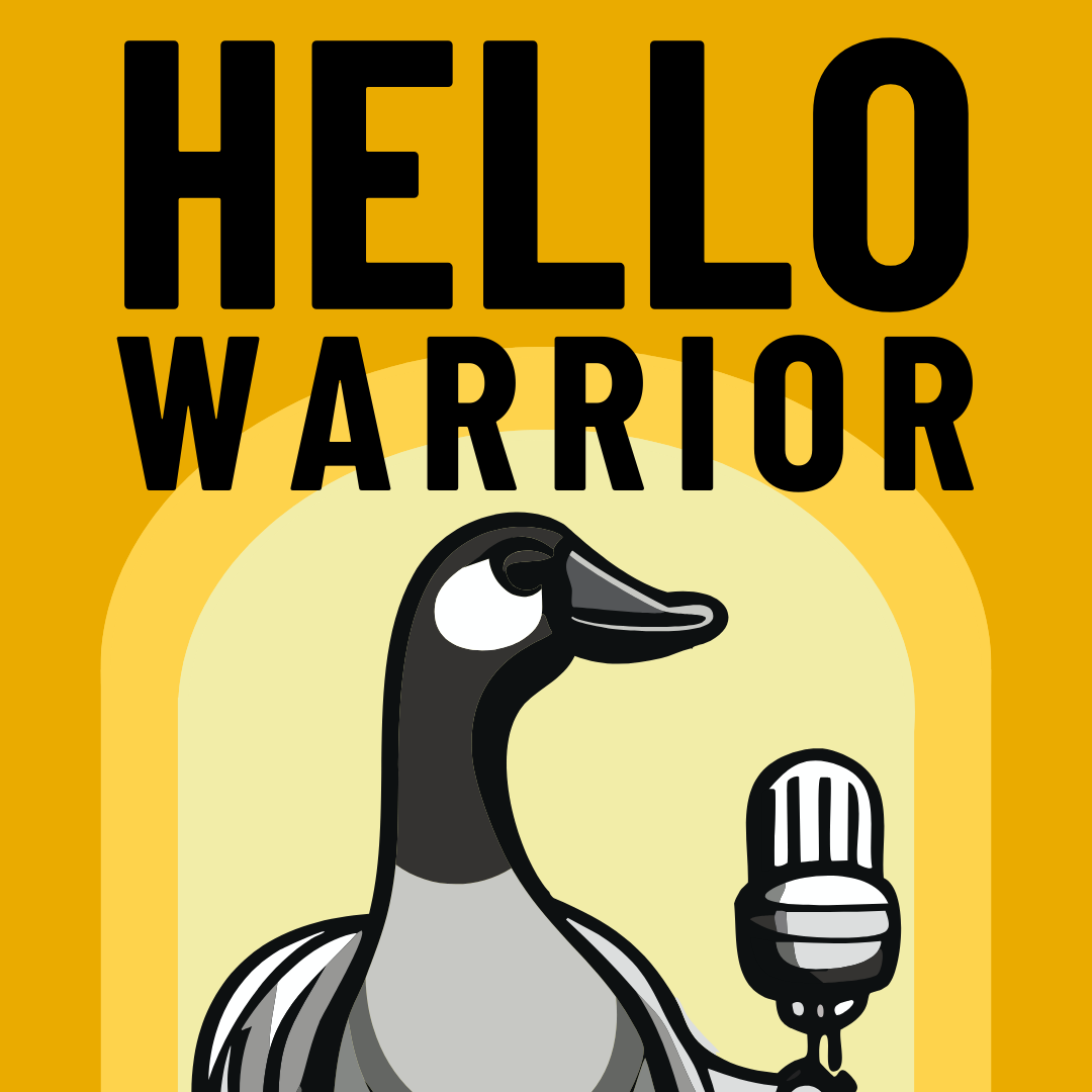 Hello Warrior video podcast logo.