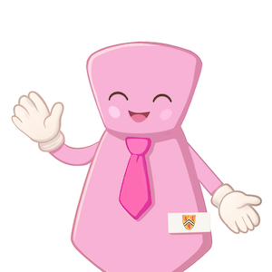 Pinky the math mascot.
