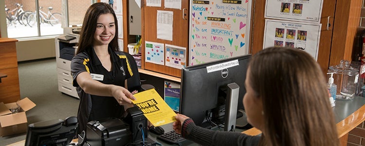 Student working with Waterloo's Campus Housing