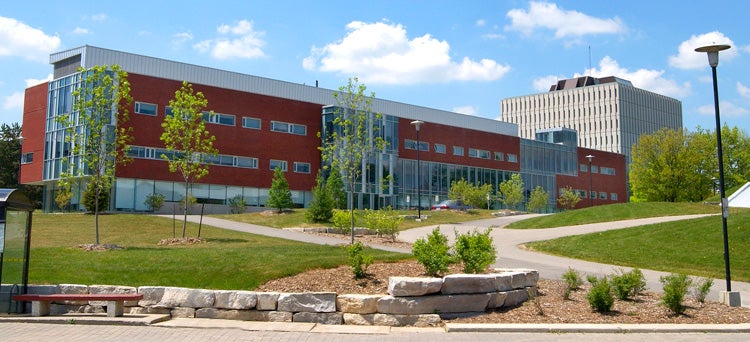 Exterior of the Tatham Centre on a sunny day