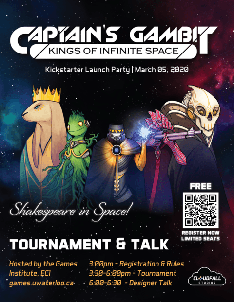 Poster for the Captain's Gambit Launch Party