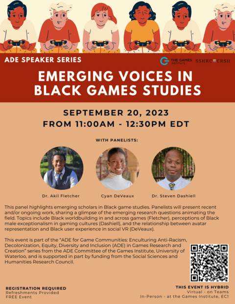 Emerging Voices in Black Games Studies Poster
