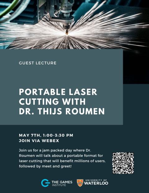 Poster for Portable Laser Cutting with Dr. Thijs Roumen