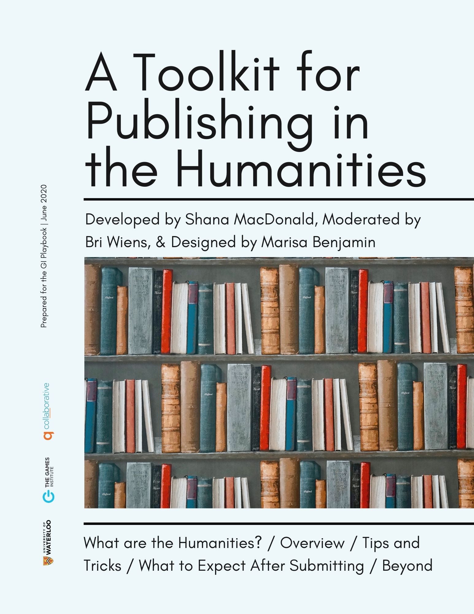 Publishing in the Humanities Toolkit: Page One