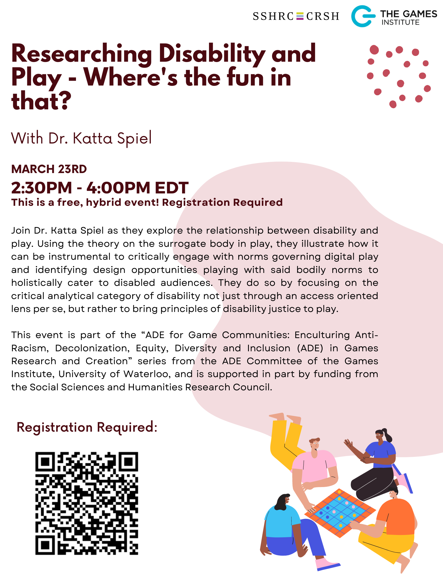 ADE Researching Disability and Play - Where's the fun in that? with Dr. Katta Spiel