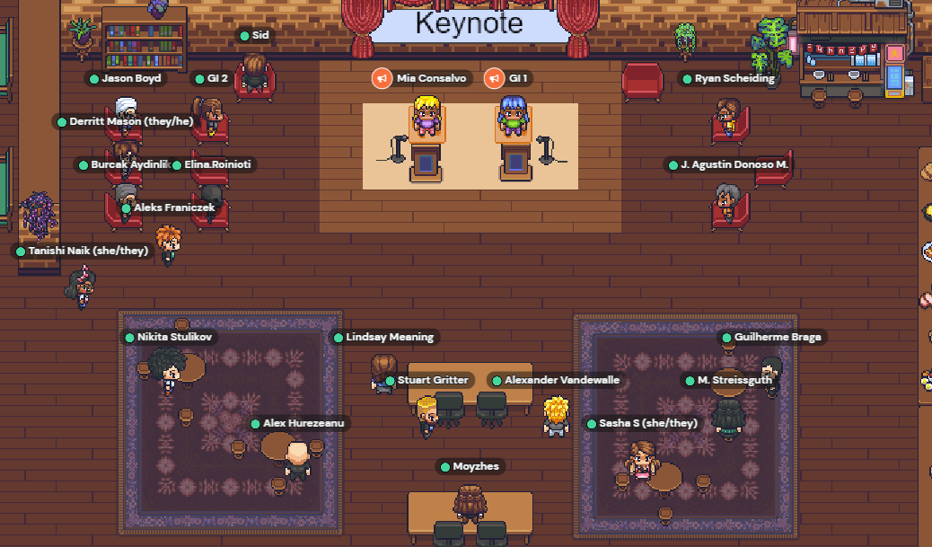 The keynote stage in use in Gather