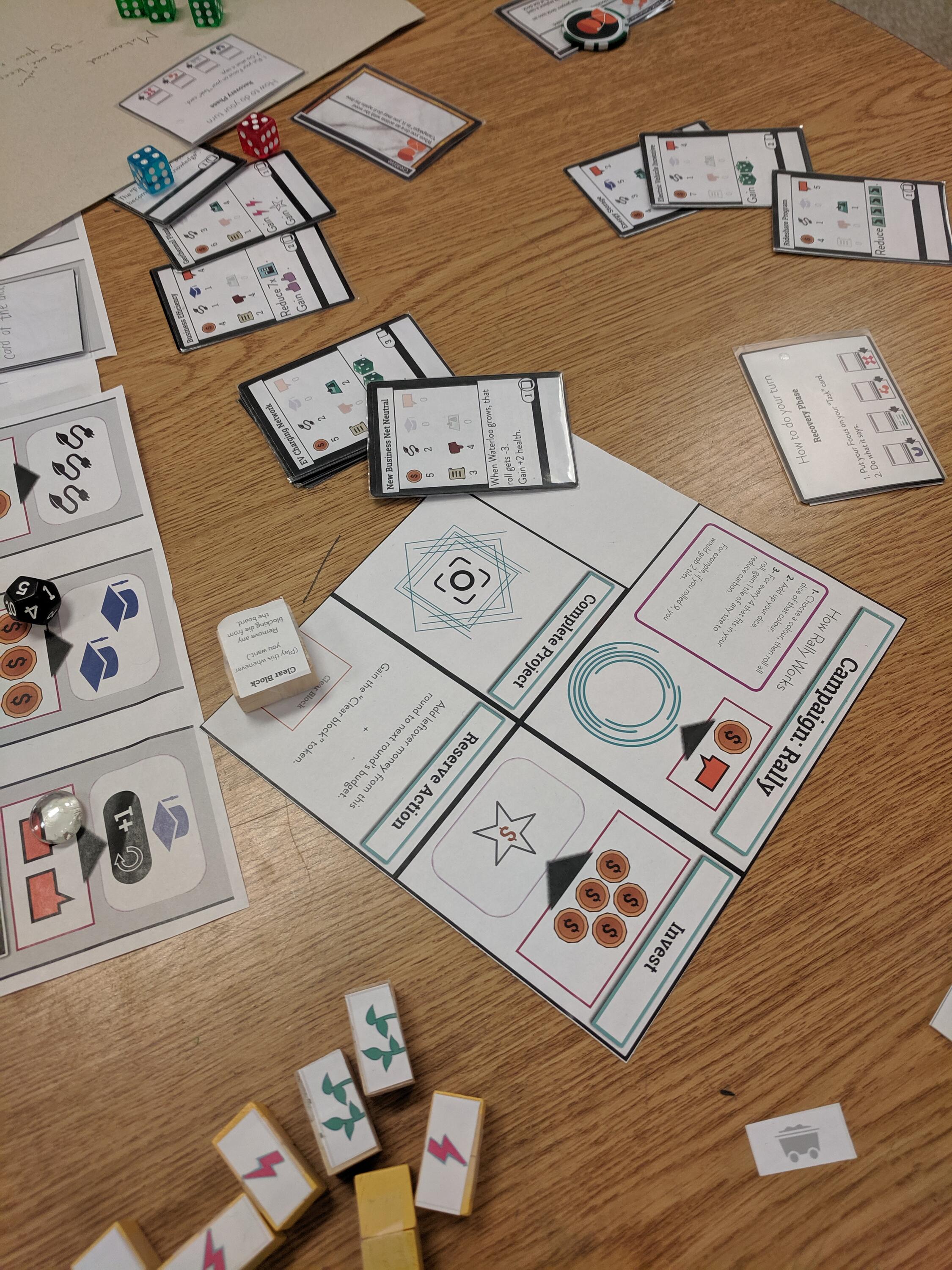 Early printed prototype of Energize