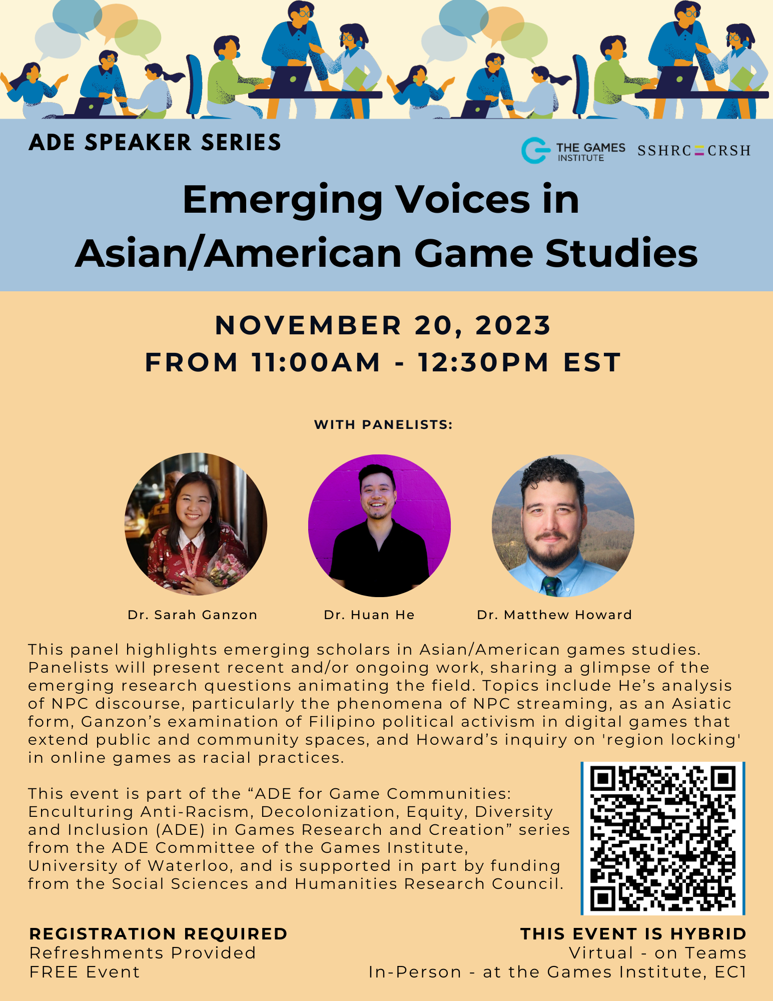 Poster for Emerging Voices in Asian/American Game Studies