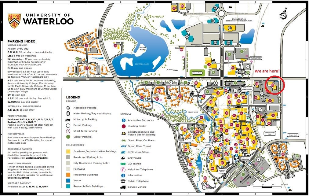 University of Waterloo Campus Map