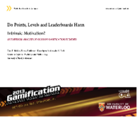 Do Points, Levels and Leaderboards Harm Intrinsic Motivation?