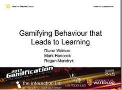 Gamifying Behaviour that Leads to Learning