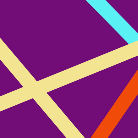 yellow blue and orange lines on a purple background