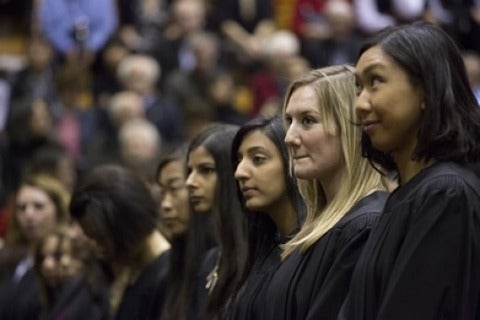 Grads during ceremony