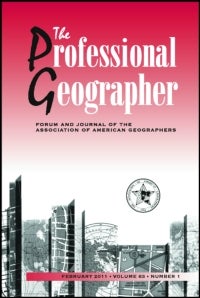 Professional Geographer journal cover