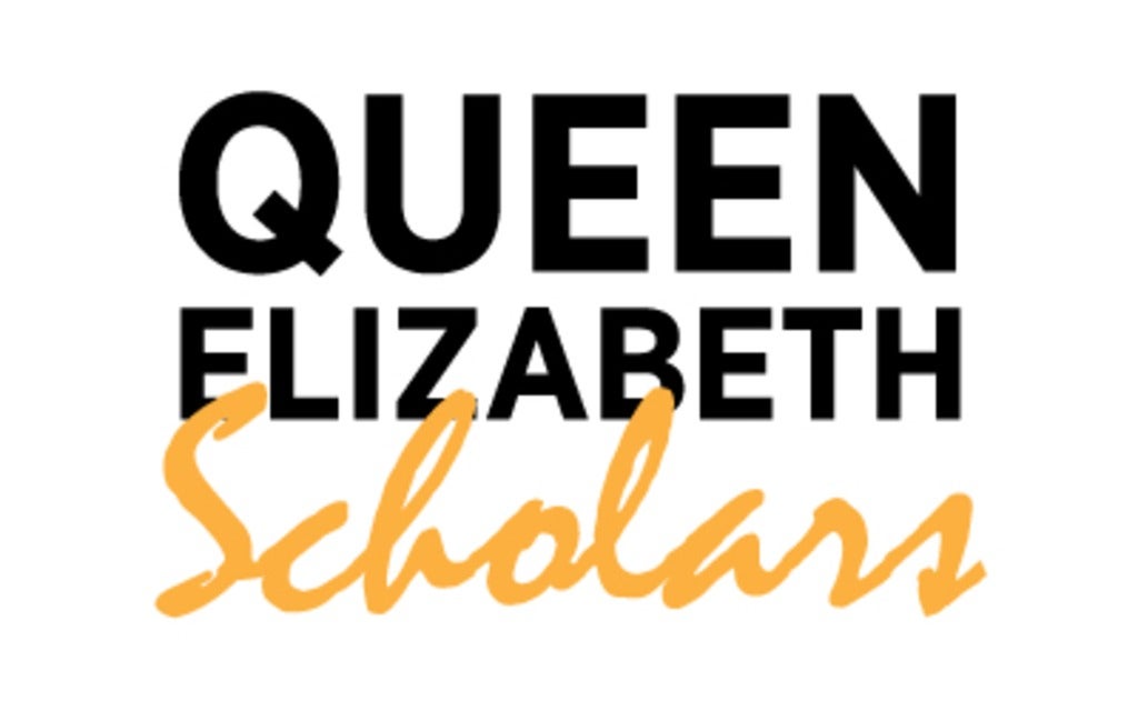 Logo that says "Queen Elizabeth Scholars". 