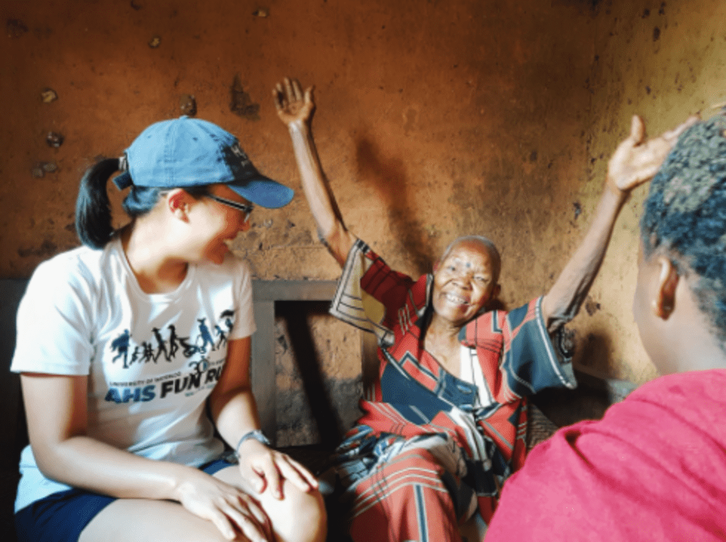 Go HelP's Stephanie Lu with Pelepetwa in Uganda