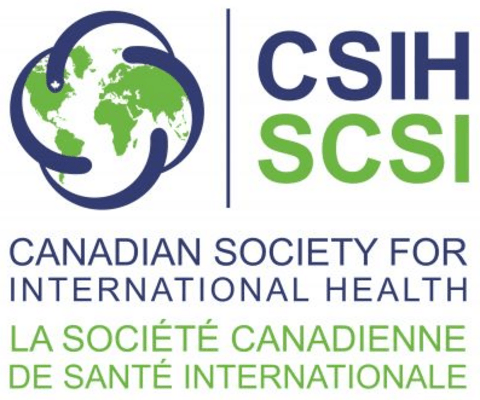 Canadian Society for International Health logo depicting a map of the world