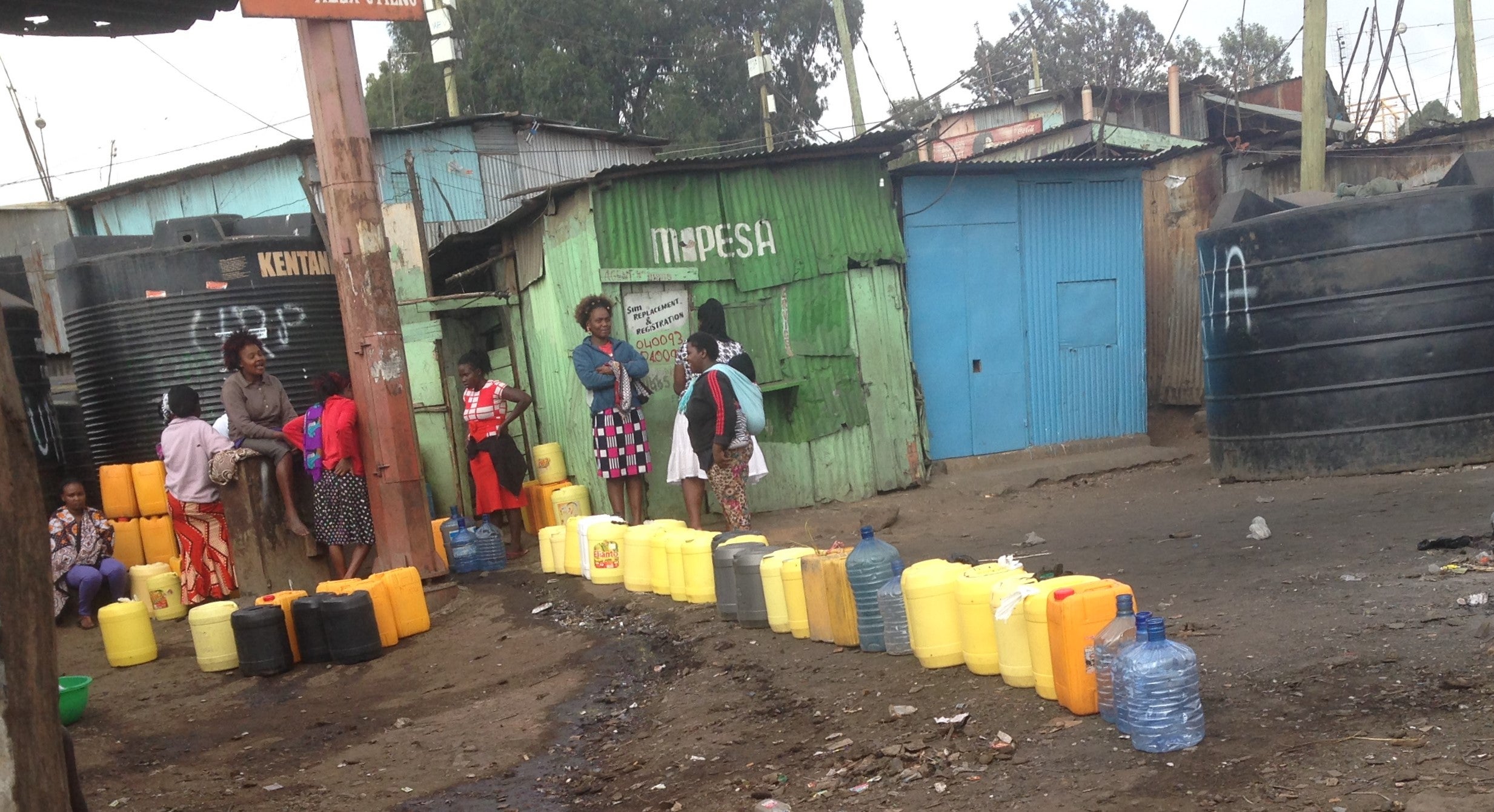 Water collection in Kenya during field season