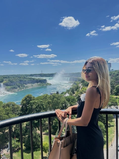 maria overlooking niagara falls 