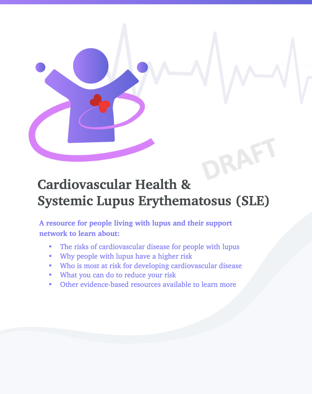 cover page of cardiovascular health and SLE document