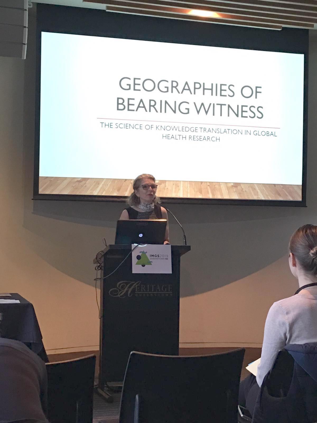 Susan speaks at the International Medical Geography Symposium (IMGS) 2019