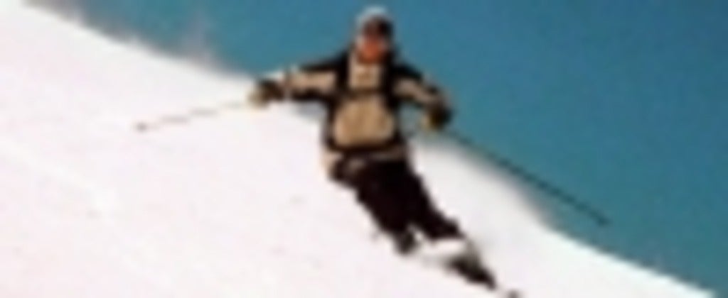 skier carving a turn