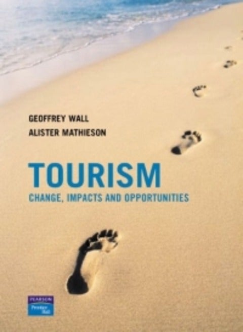 Tourism book cover (footprints on sandy beach)