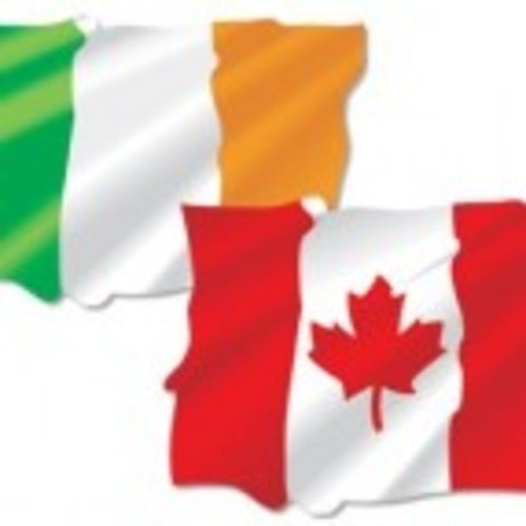 Irish and Canadian flags