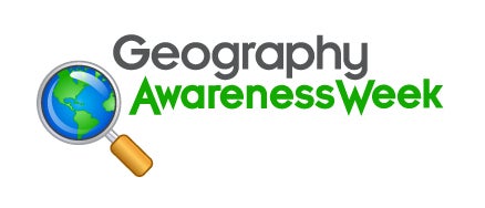 Geography Awareness Week logo (magnifying glass)