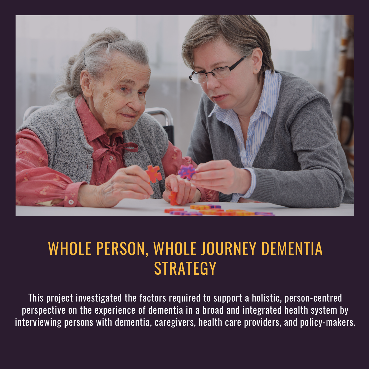 Whole person whole journey dementia strategy