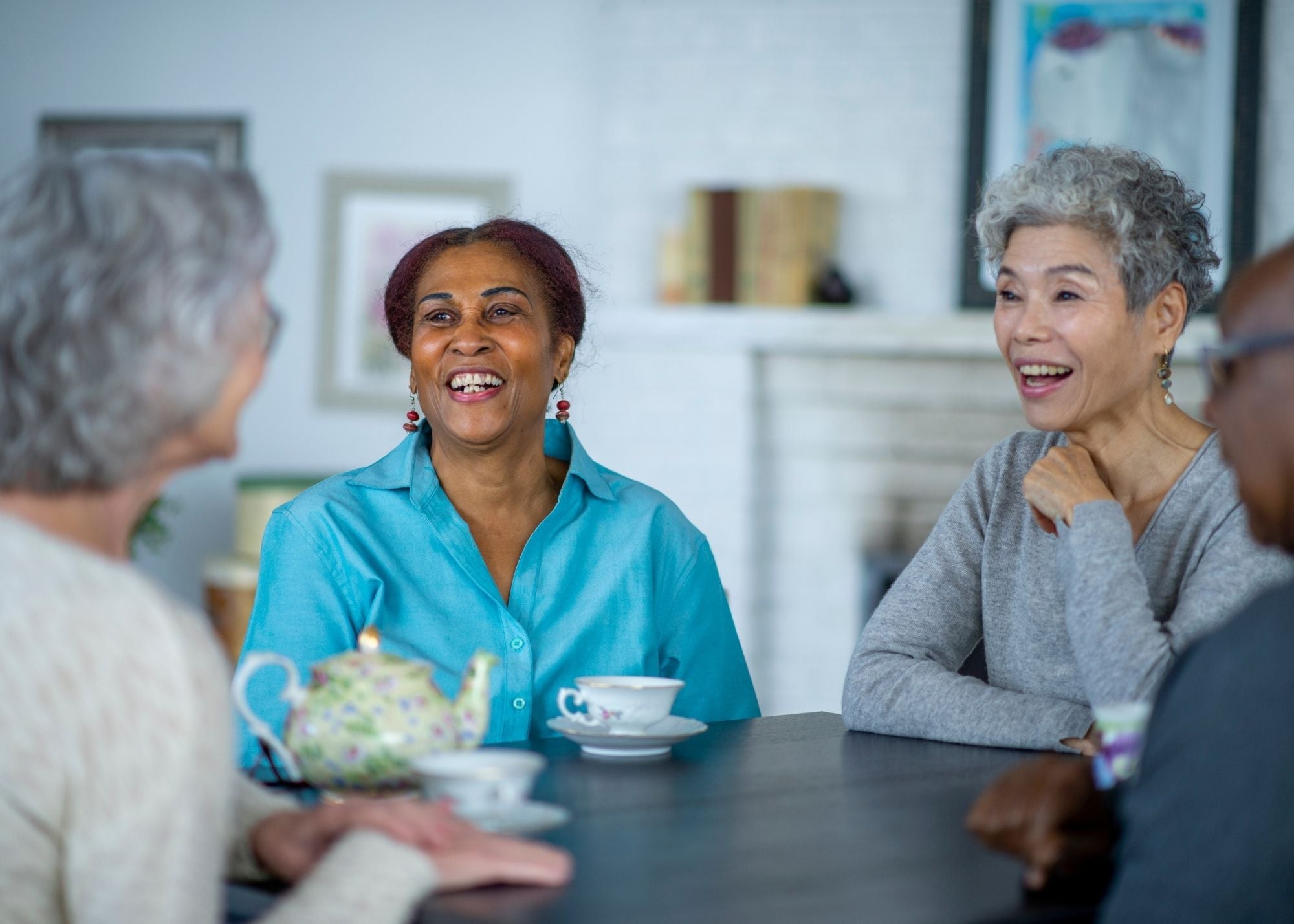 elderly women discussing