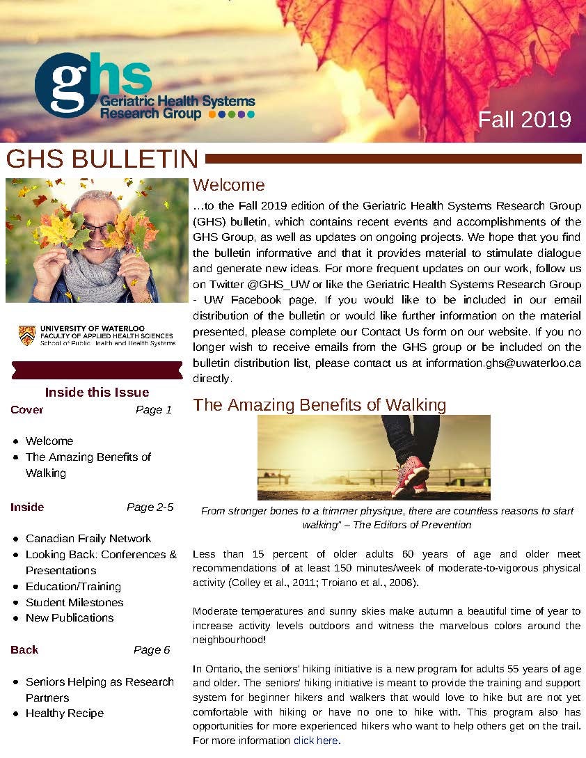 First page of the GHS Bulletin