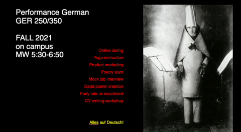 Performance German course poster