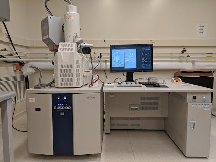 photo of Hitachi field emission scanning electron microscope