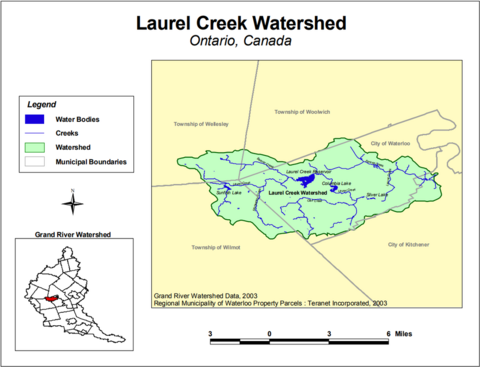 Map of Laurel Creek Watershed